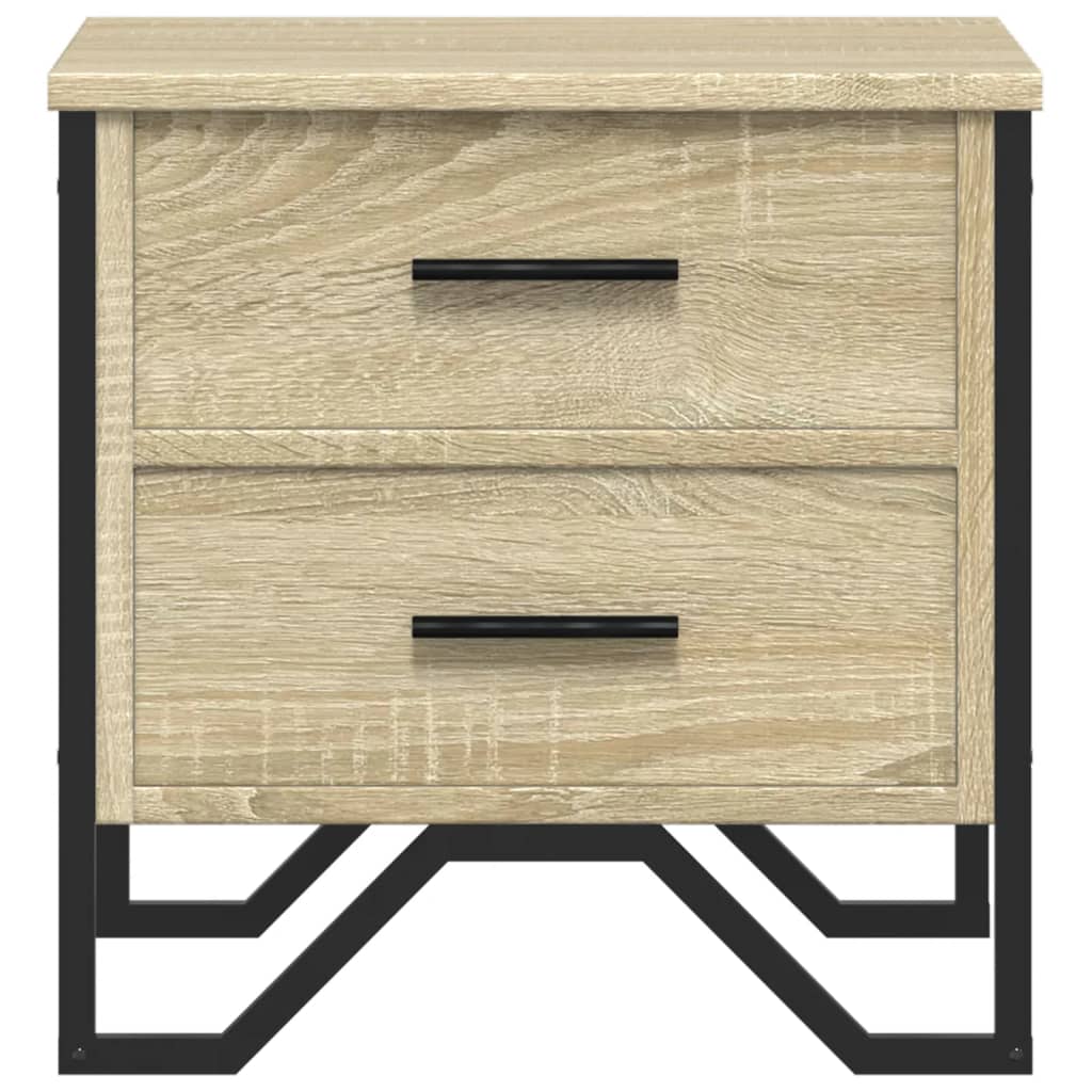 Noćni ormarići 2 kom boja hrasta 40x41x40 cm konstruirano drvo