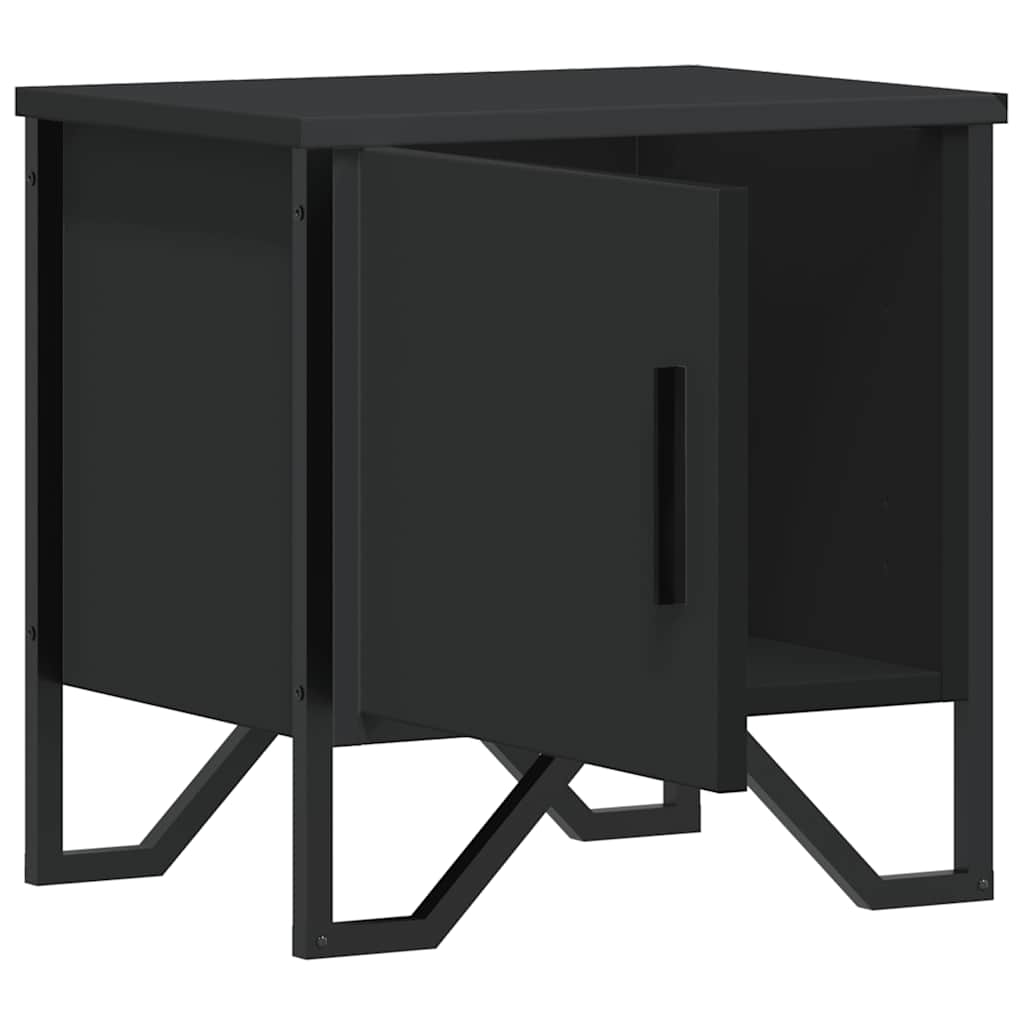 Noćni ormarići 2 kom crni 40 x 30 x 40 cm od konstruiranog drva