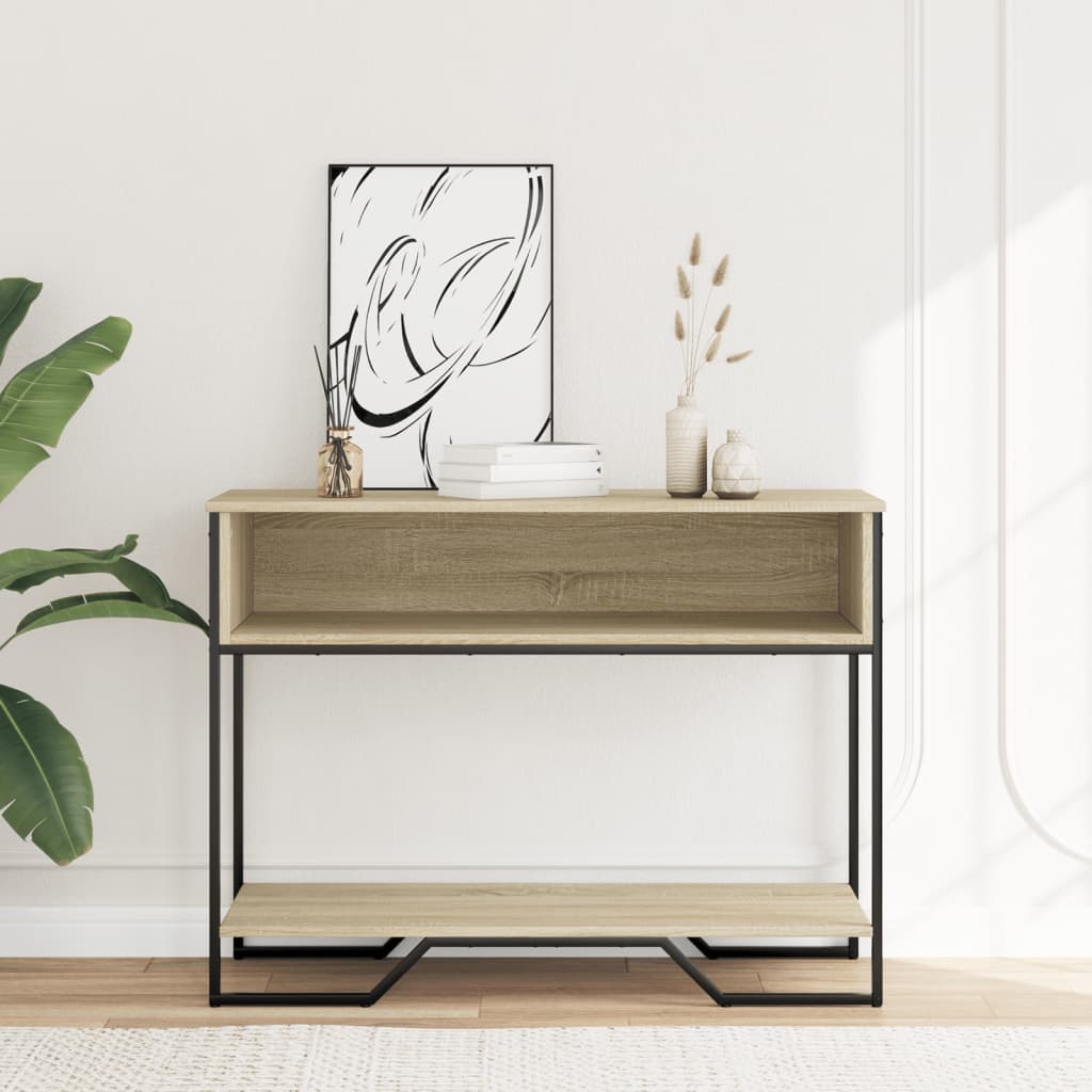 Konzolni stol boja hrasta 100 x 35 x 74,5 cm konstruirano drvo
