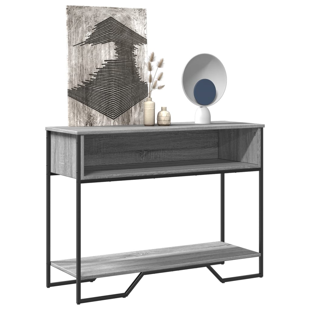 Konzolni stol boja hrasta 100 x 35 x 74,5 cm konstruirano drvo