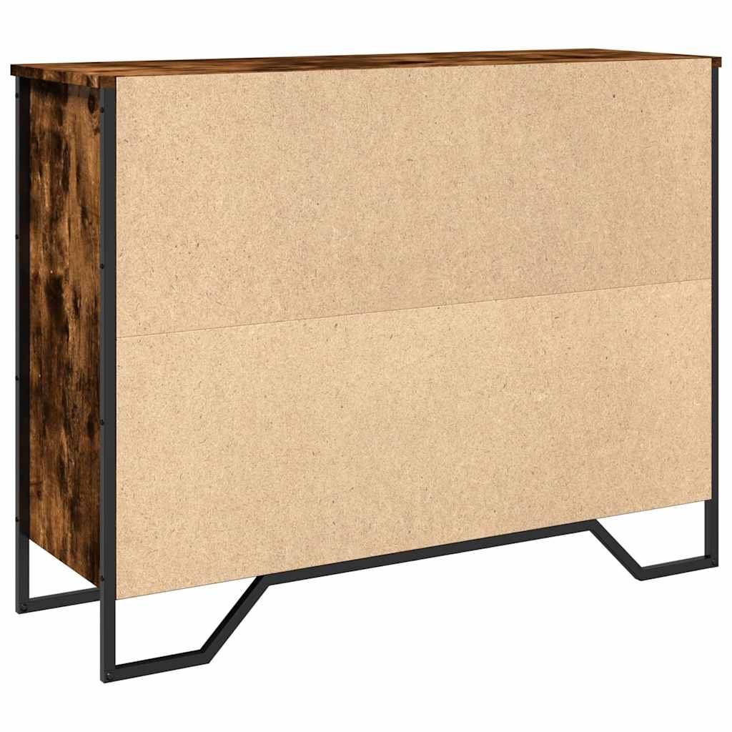 Komoda boja dimljenog hrasta 97x32,5x74,5 cm konstruirano drvo