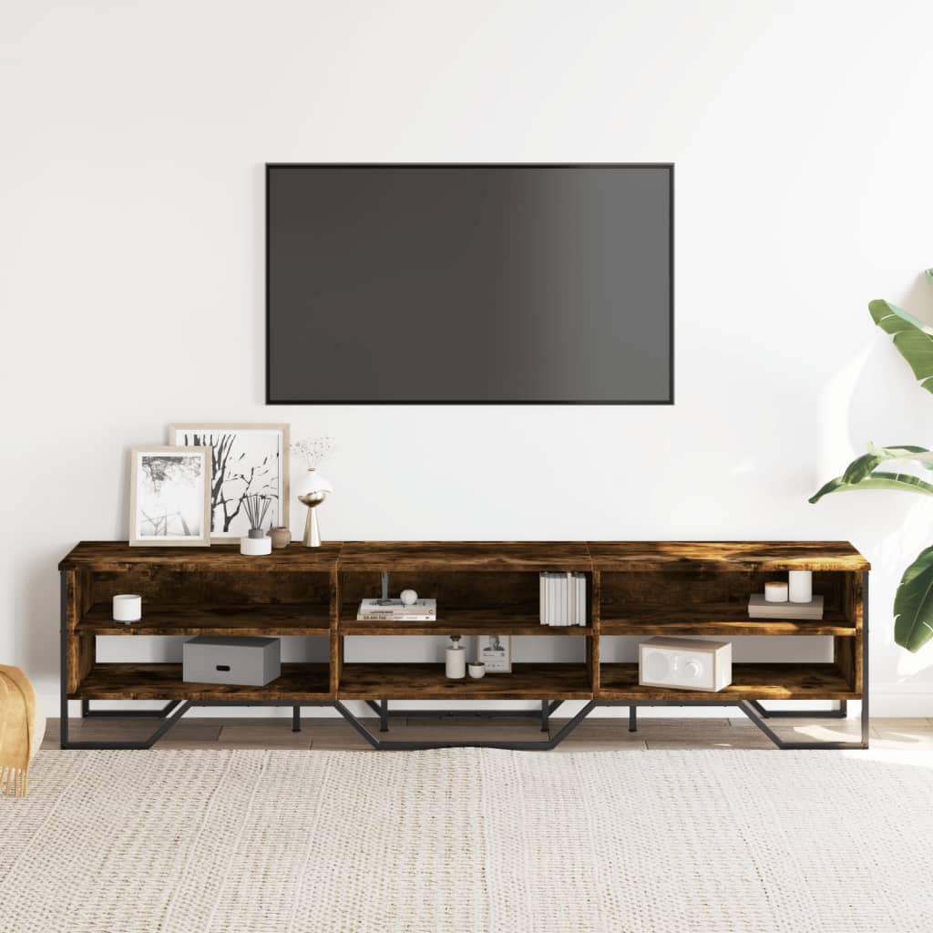 TV ormarić boja dimljenog hrasta 180x34x41 cm konstruirano drvo
