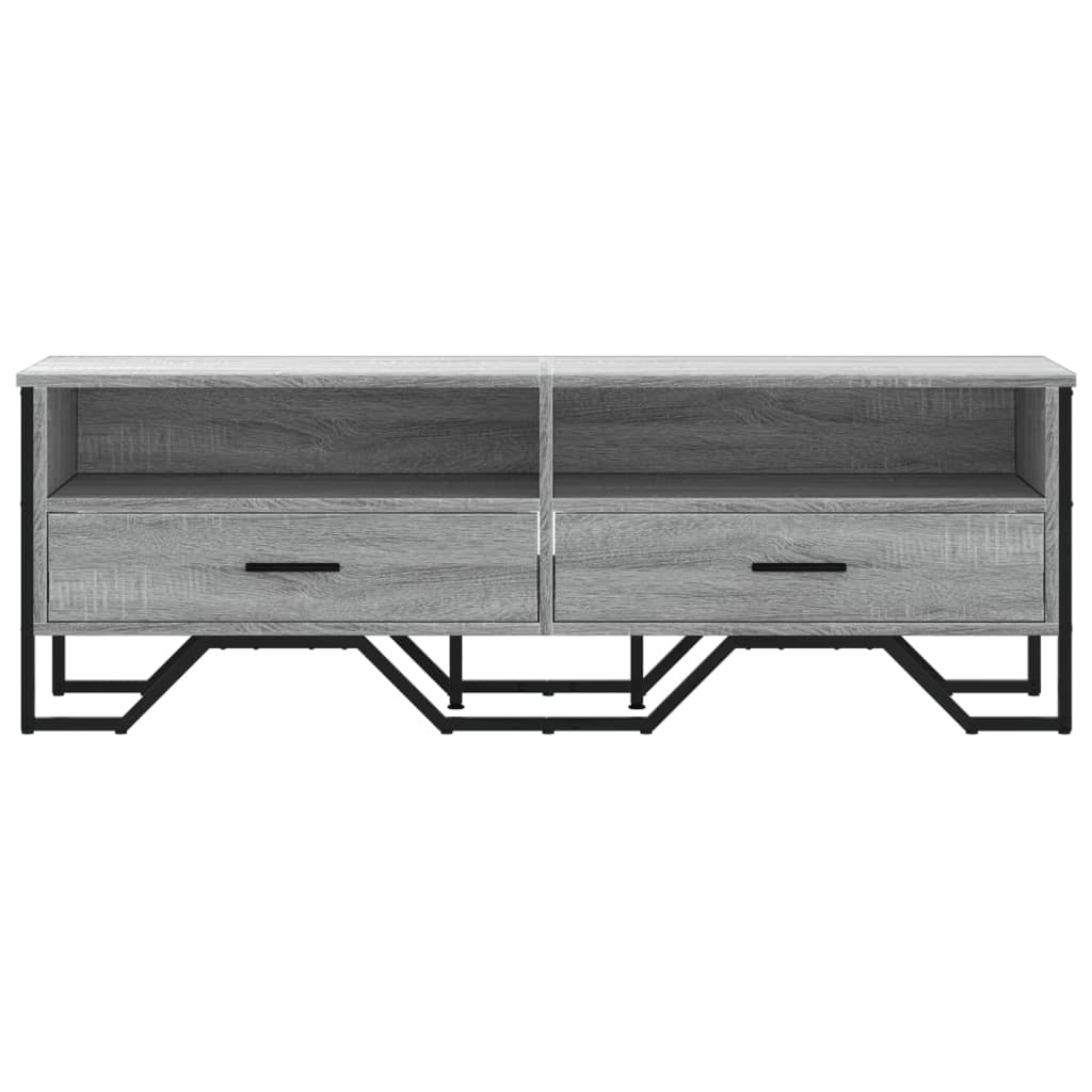 TV ormarić siva boja hrasta 122 x 34 x 41 cm konstruirano drvo