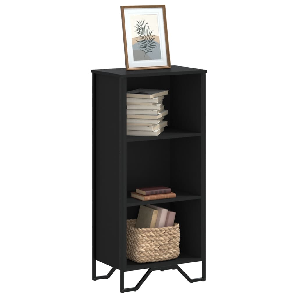 Regal za knjige crni 50 x 31 x 106 cm od konstruiranog drva
