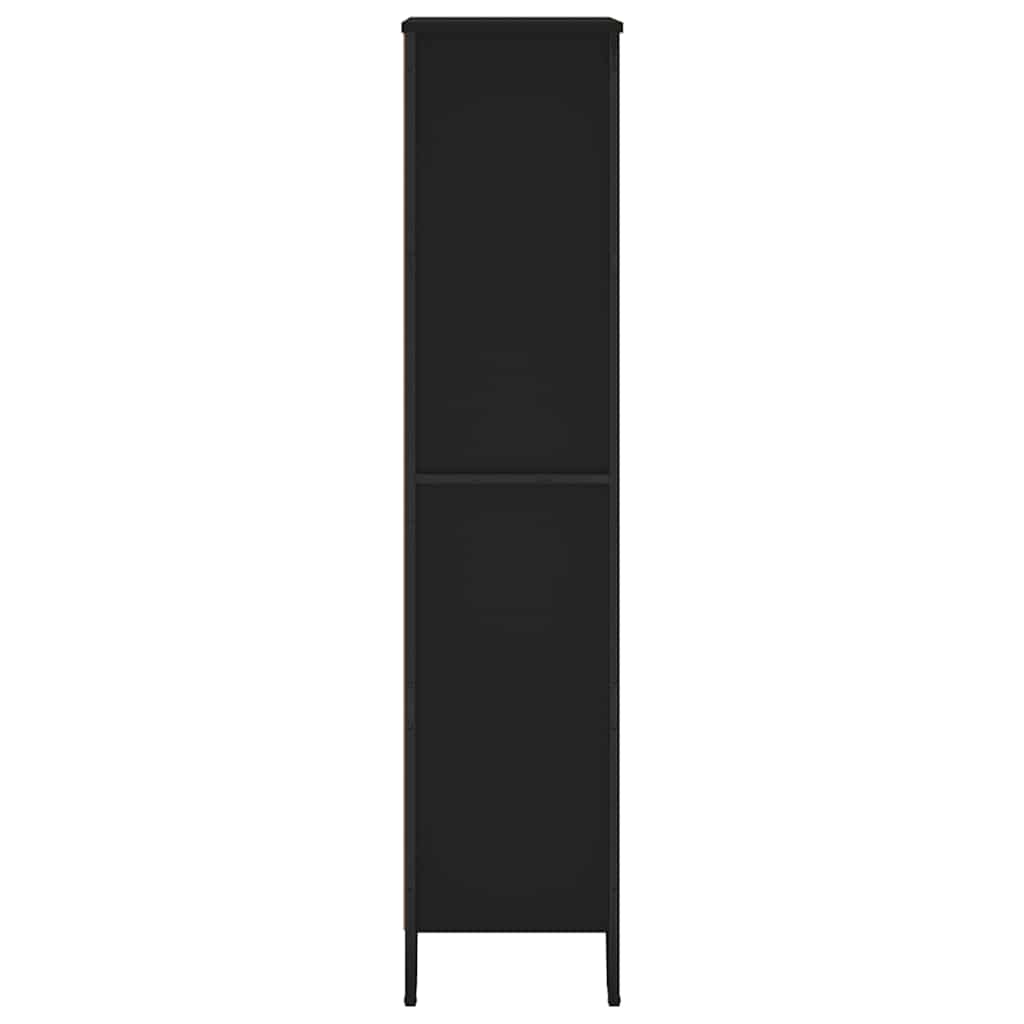 Regal za knjige crni 80x31x137,5 cm konstruirano drvo
