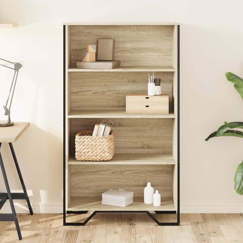 Regal za knjige boja hrasta 80x31x137,5 cm konstruirano drvo