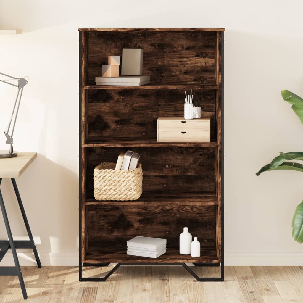 Regal za knjige boja hrasta 80x31x137,5 cm konstruirano drvo