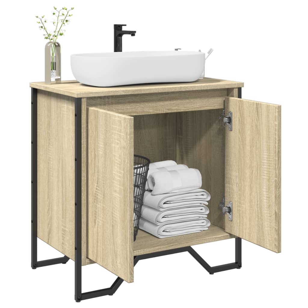 Ormarić za umivaonik boja hrasta 60x35x60 cm konstruirano drvo