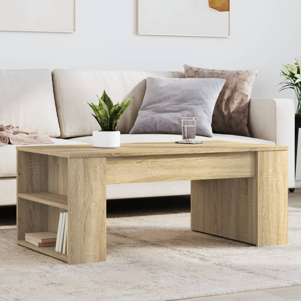 Stolić za kavu boja hrasta 102x55x42 cm konstruirano drvo