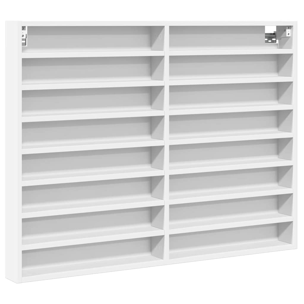 Vitrina bijela 100 x 8,5 x 75 cm od konstruiranog drva