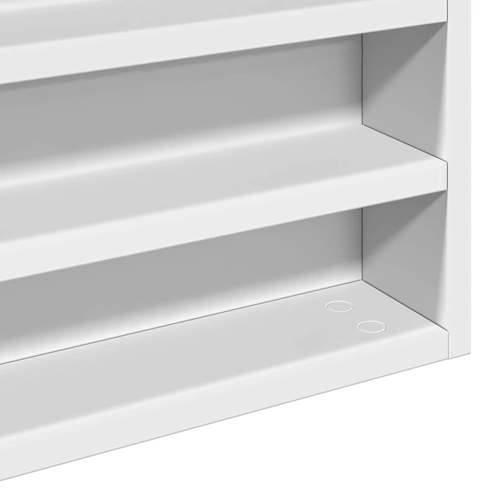 Vitrina bijela 100 x 8,5 x 75 cm od konstruiranog drva