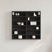 Vitrina crna 60x8,5x58 cm konstruirano drvo