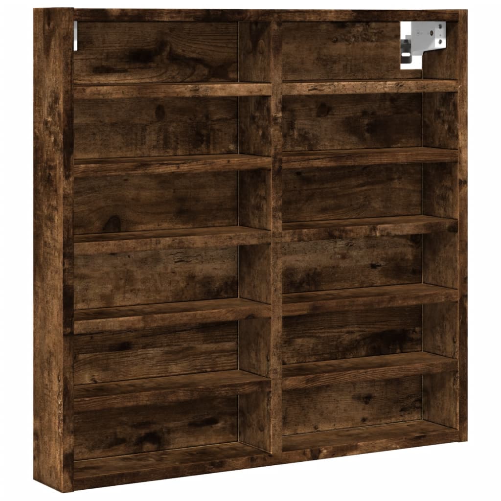 Vitrina boja dimljenog hrasta 60x8,5x58 cm drvena