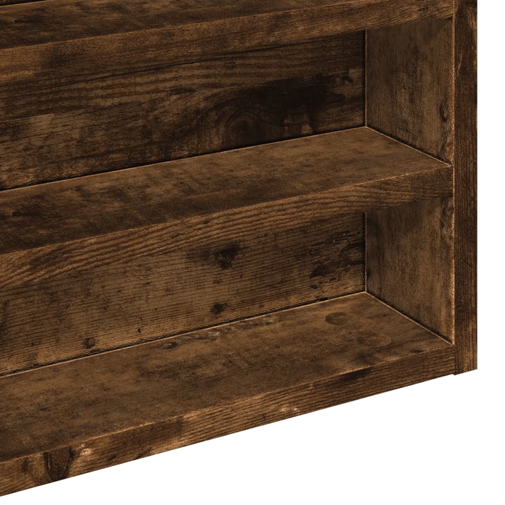 Vitrina boja dimljenog hrasta 60x8,5x58 cm drvena