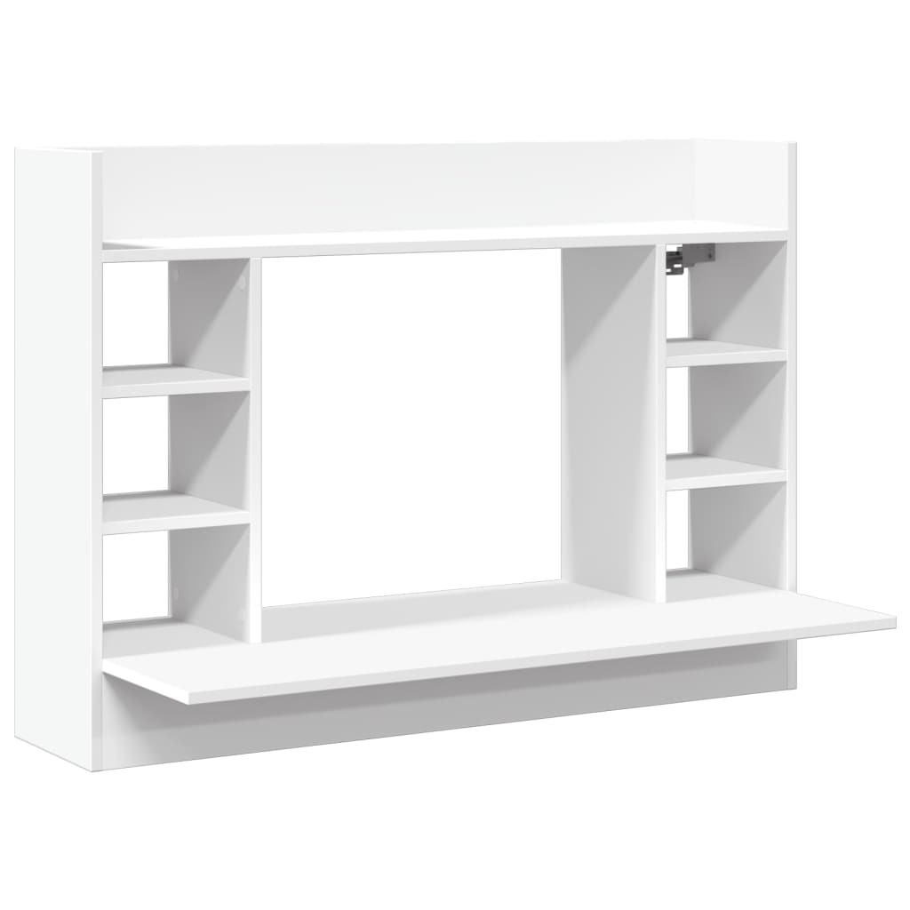 Zidni radni stol bijeli 105 x 48 x 75 cm od konstruiranog drva