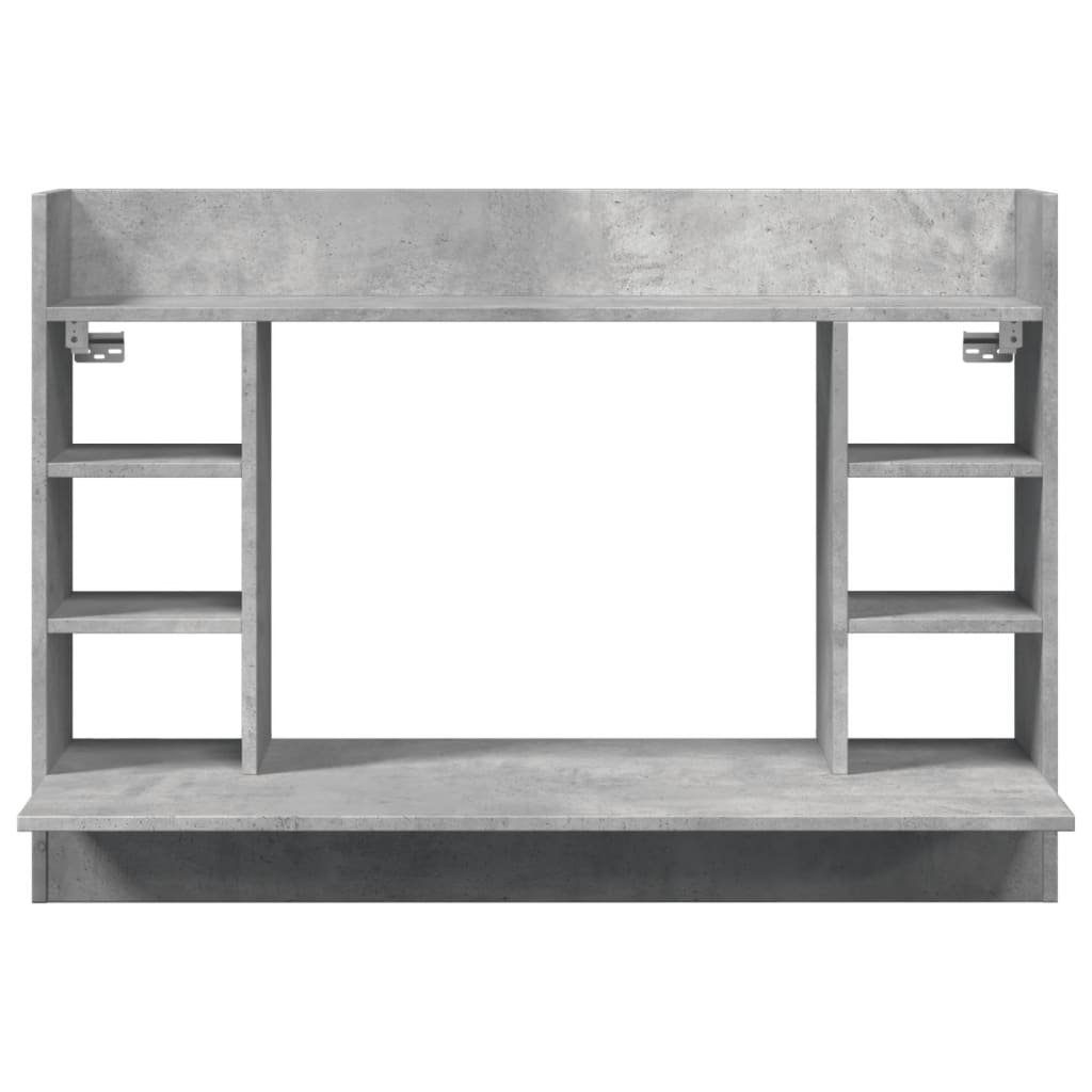 Zidni radni stol siva boja betona 105x48x75cm konstruirano drvo