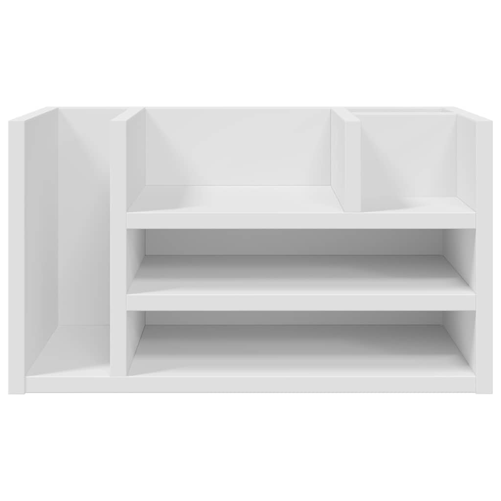 Organizator za stol bijeli 44,5 x 24 x 25 cm konstruirano drvo