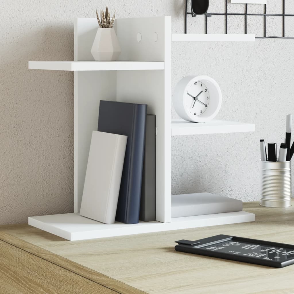 Organizator za stol bijeli 42 x 21,5 x 42 cm konstruirano drvo