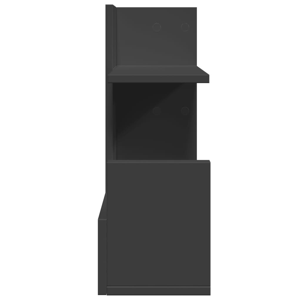 Organizator za stol crni 49 x 20 x 52,5 cm konstruirano drvo