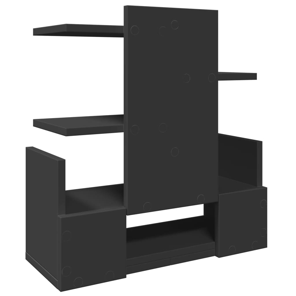 Organizator za stol crni 49 x 20 x 52,5 cm konstruirano drvo
