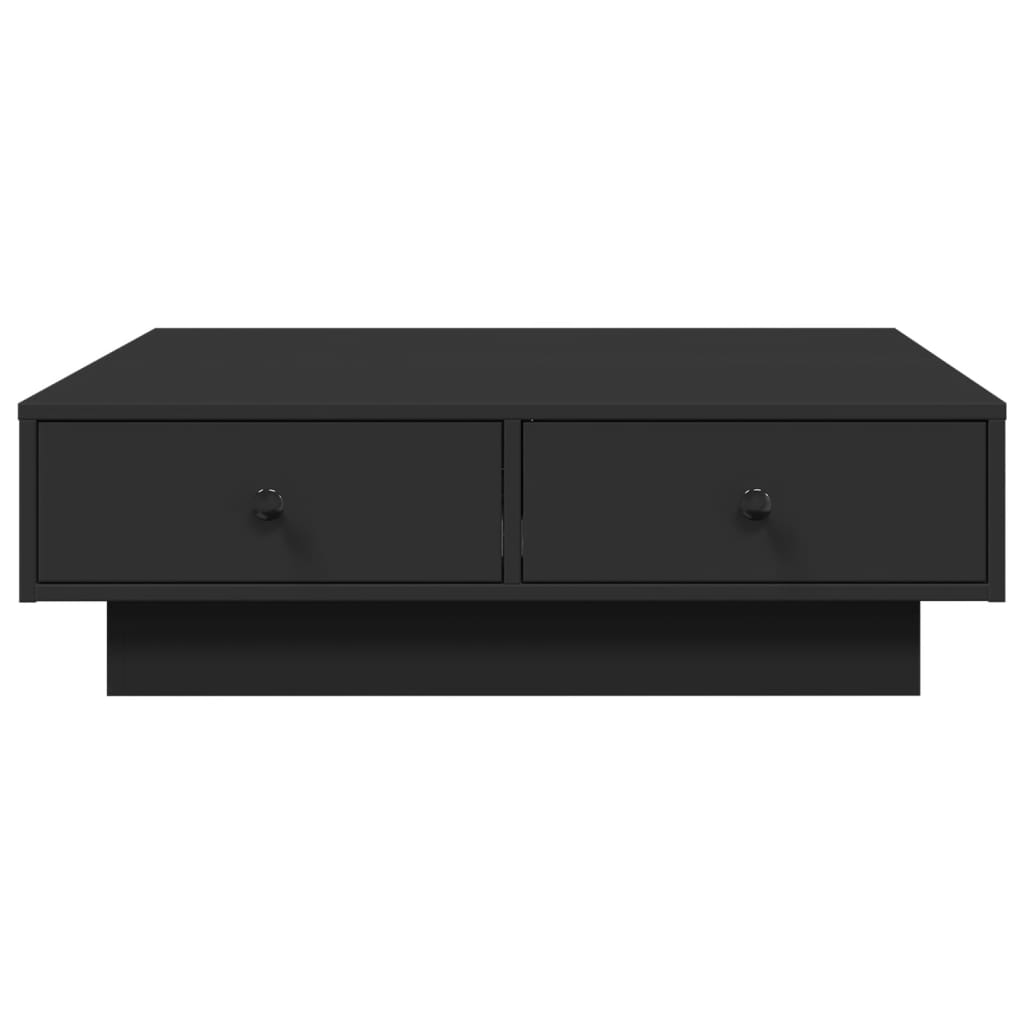 Stolić za kavu crni 90 x 90 x 28 cm od konstruiranog drva