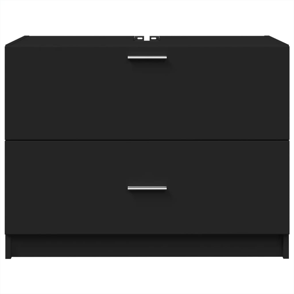 Ormarić za umivaonik crni 78 x 37 x 59 cm od konstruiranog drva