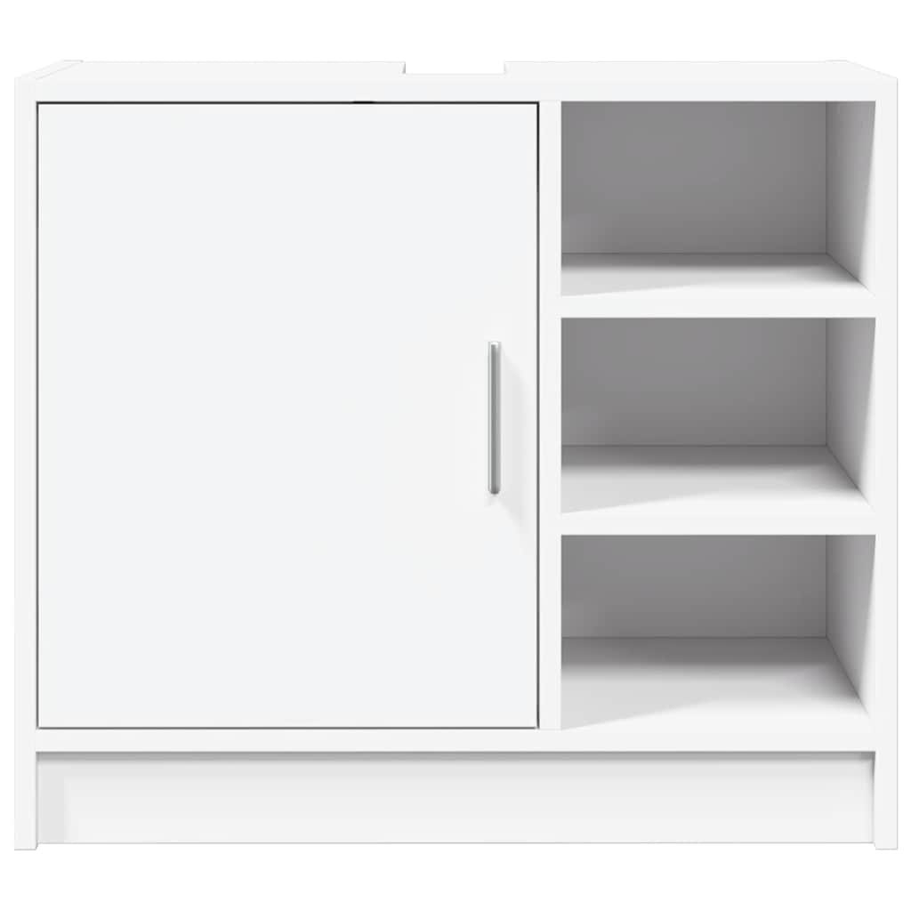 Ormarić za umivaonik bijeli 63 x 29 x 55 cm konstruirano drvo