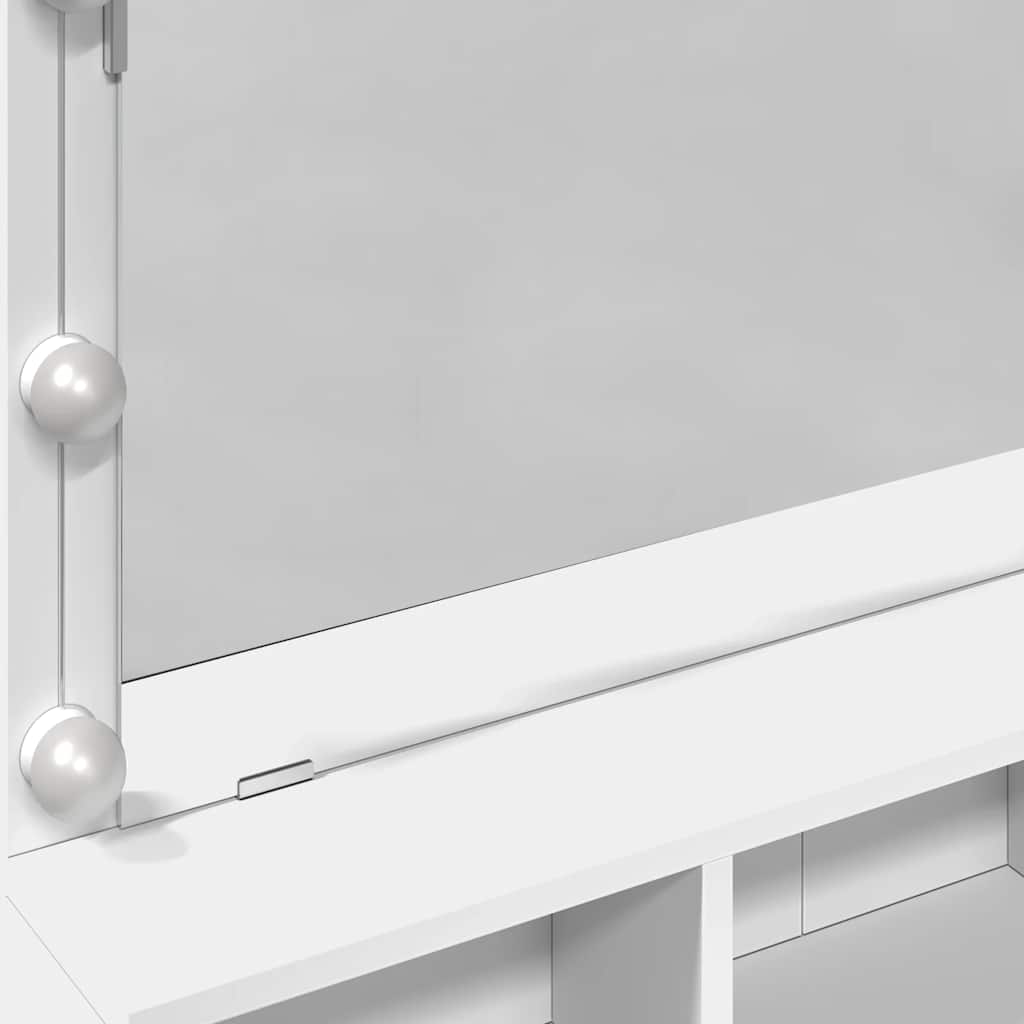 Toaletni stolić s LED svjetlima bijeli 80x41x134,5 cm