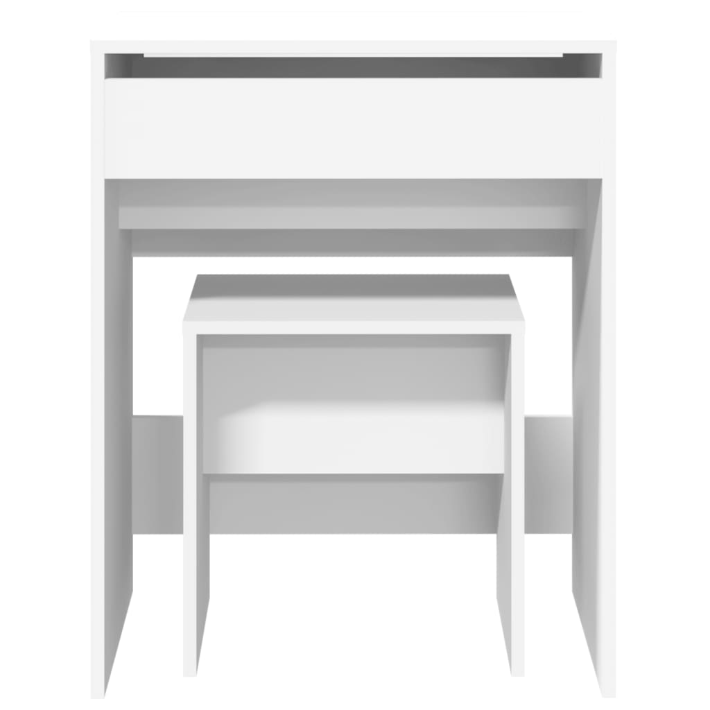 Toaletni stolić sa stolcem bijeli 60 x 40 x 113,5 cm