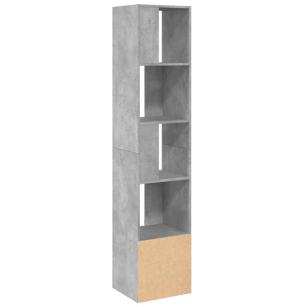 Regal za knjige boja betona 40x36x189 cm konstruirano drvo