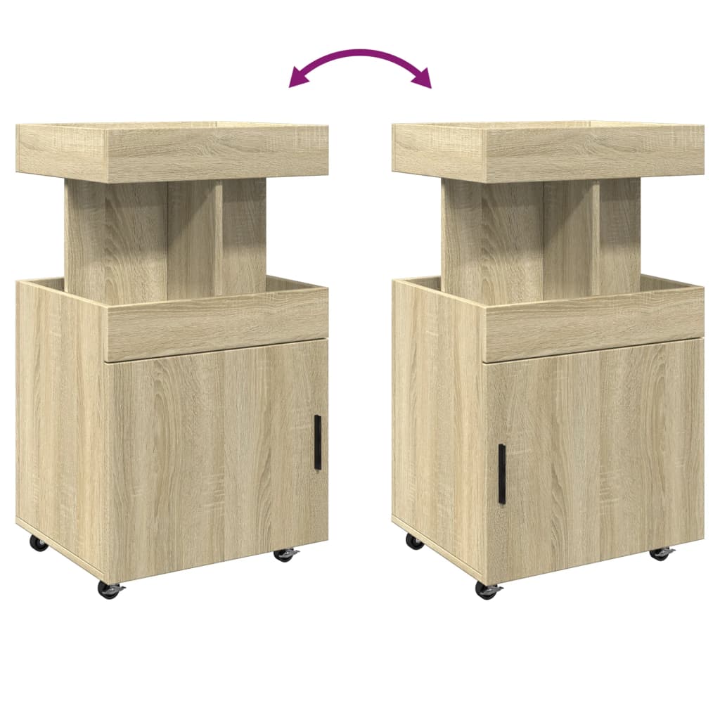 Barska kolica boja hrasta sonome 50x41x89 cm konstruirano drvo
