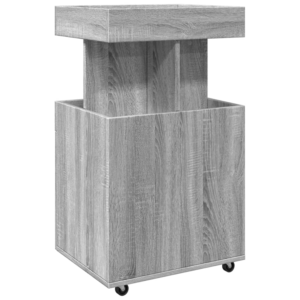 Barska kolica boja smeđeg hrasta 50x41x89 cm konstruirano drvo