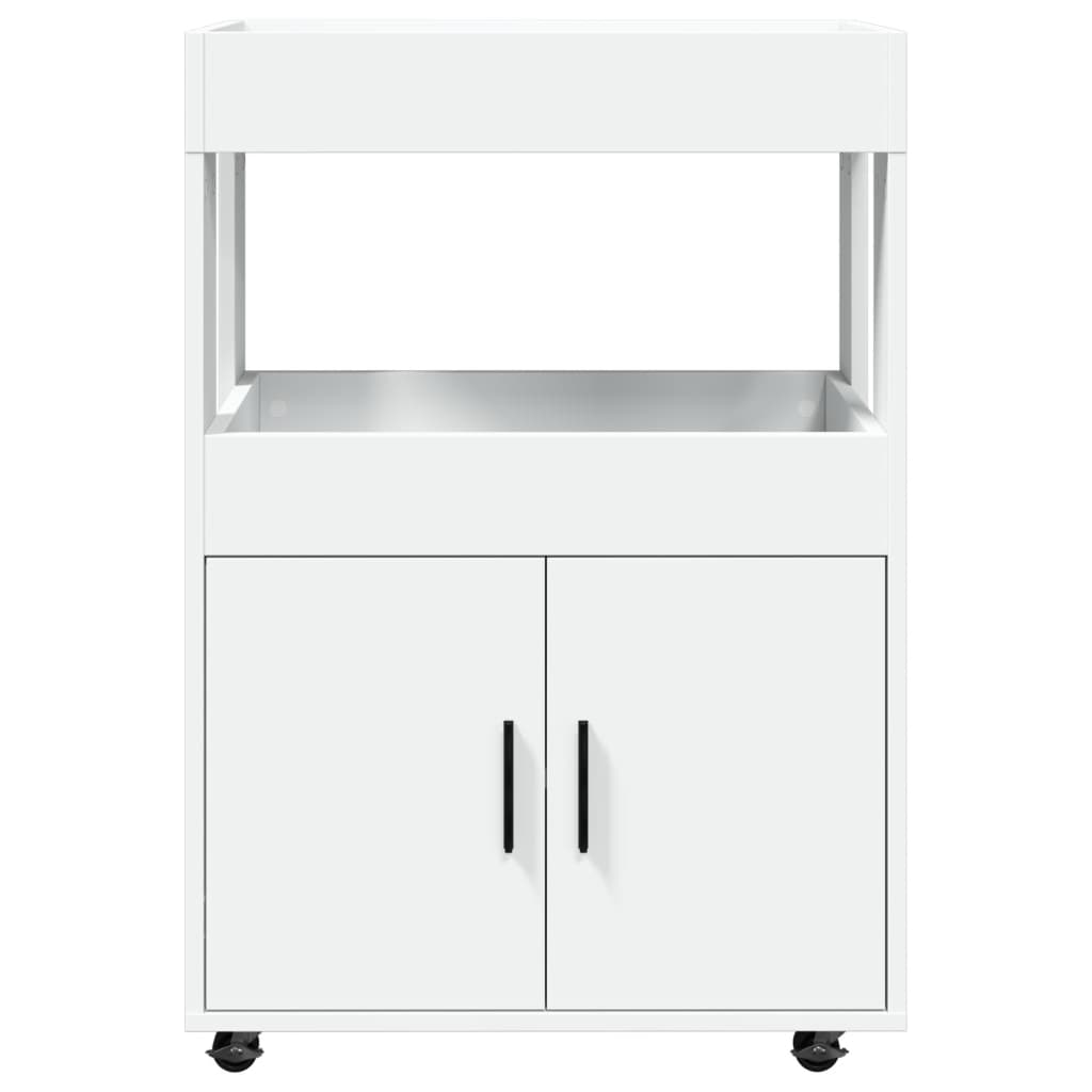 Barska kolica bijela 60 x 39,5 x 89 cm od konstruiranog drva