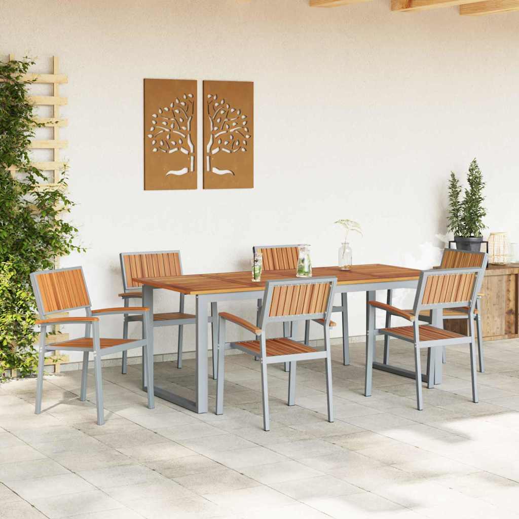Stolica koja se može slagati 6 pcs Smeđa 56 x 57 x 87 cm