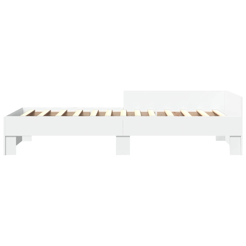 Okvir za krevet bijeli 75x190 cm konstruirano drvo