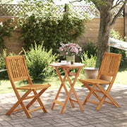 3-dijelni sklopivi bistro set od masivnog bagremovog drva Smeđa 60 cm