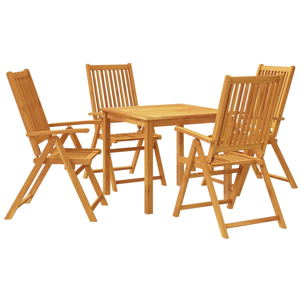 5-dijelni vrtni blagovaonski set 85x85x74 cm od masivnog bagremovog drva