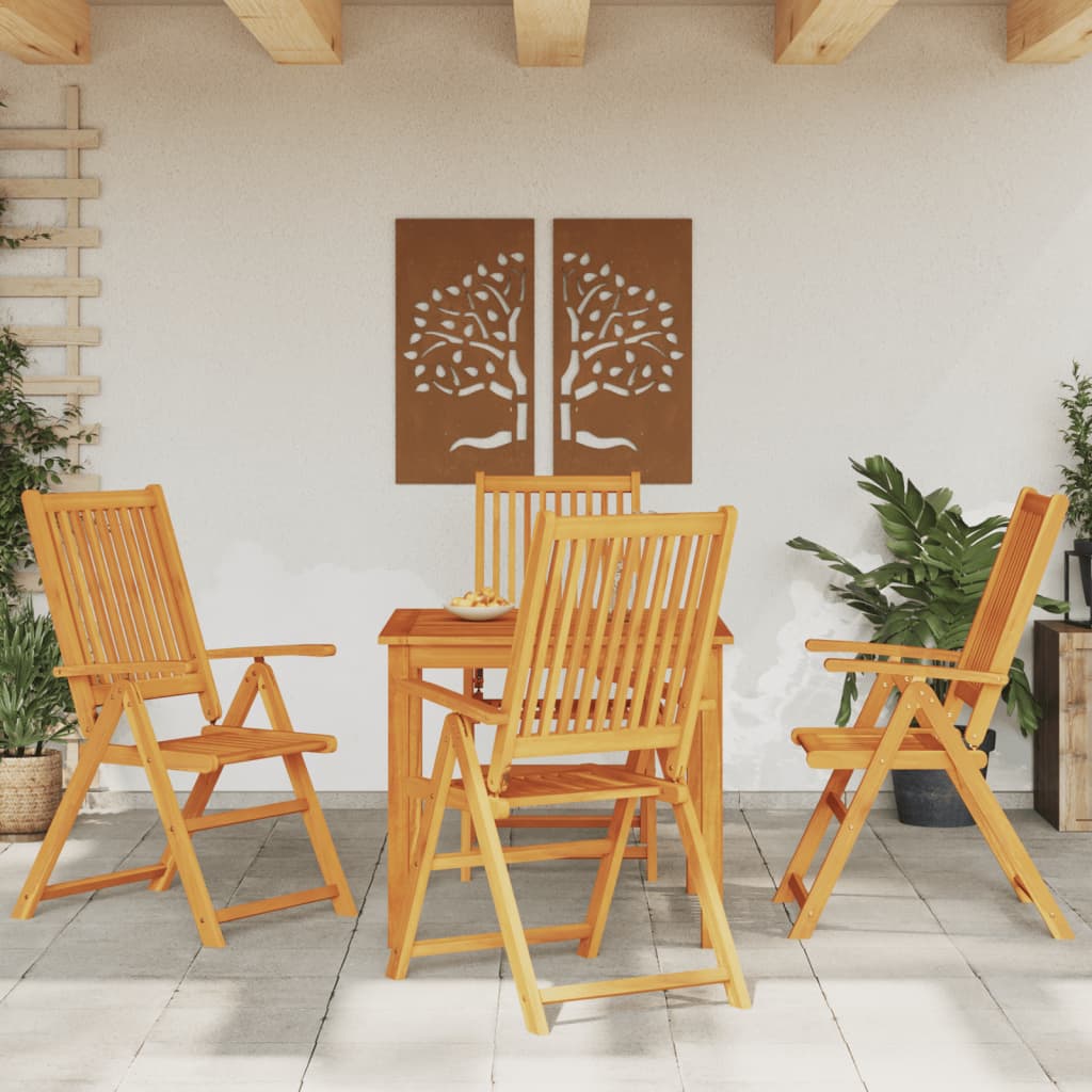5-dijelni vrtni blagovaonski set 85x85x74 cm od masivnog bagremovog drva