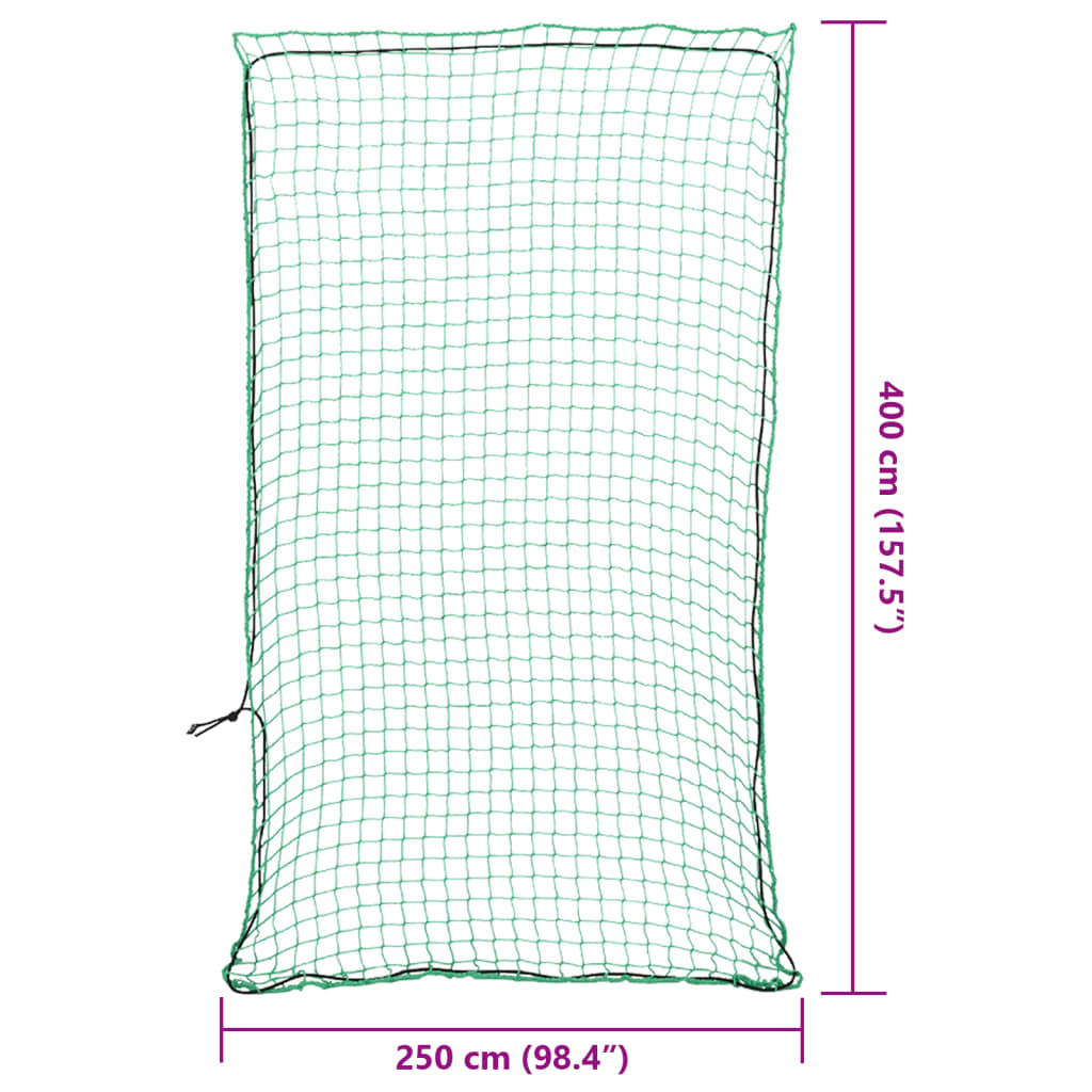 Mreža za prikolicu s elastičnim užetom zelena 4x2,5 m PP