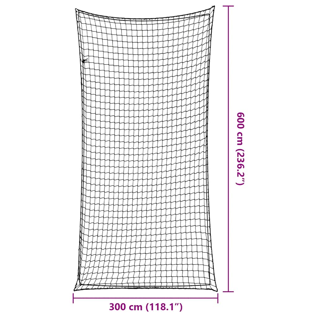 Mreža za prikolicu s elastičnim užetom crna 6 x 3 m PP