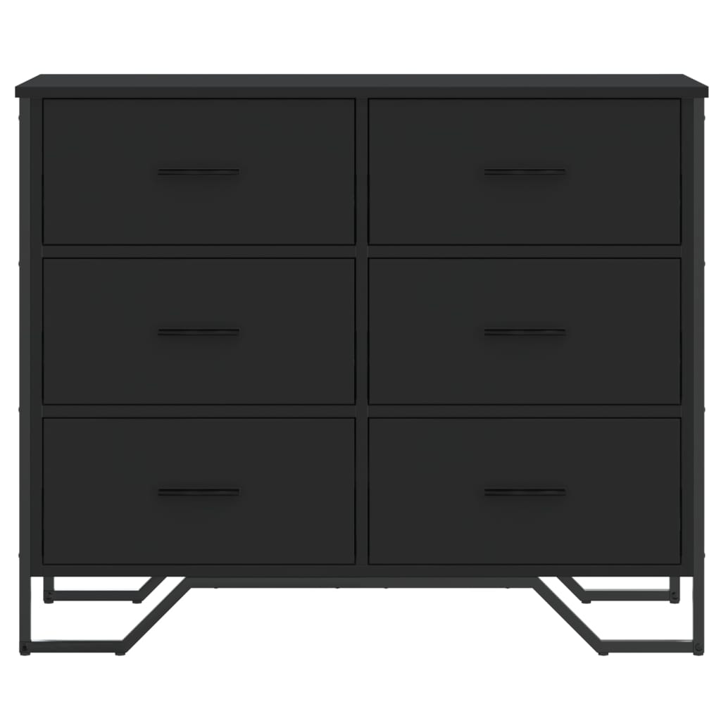 Komoda crna 91x35,5x74,5 cm od konstruiranog drva