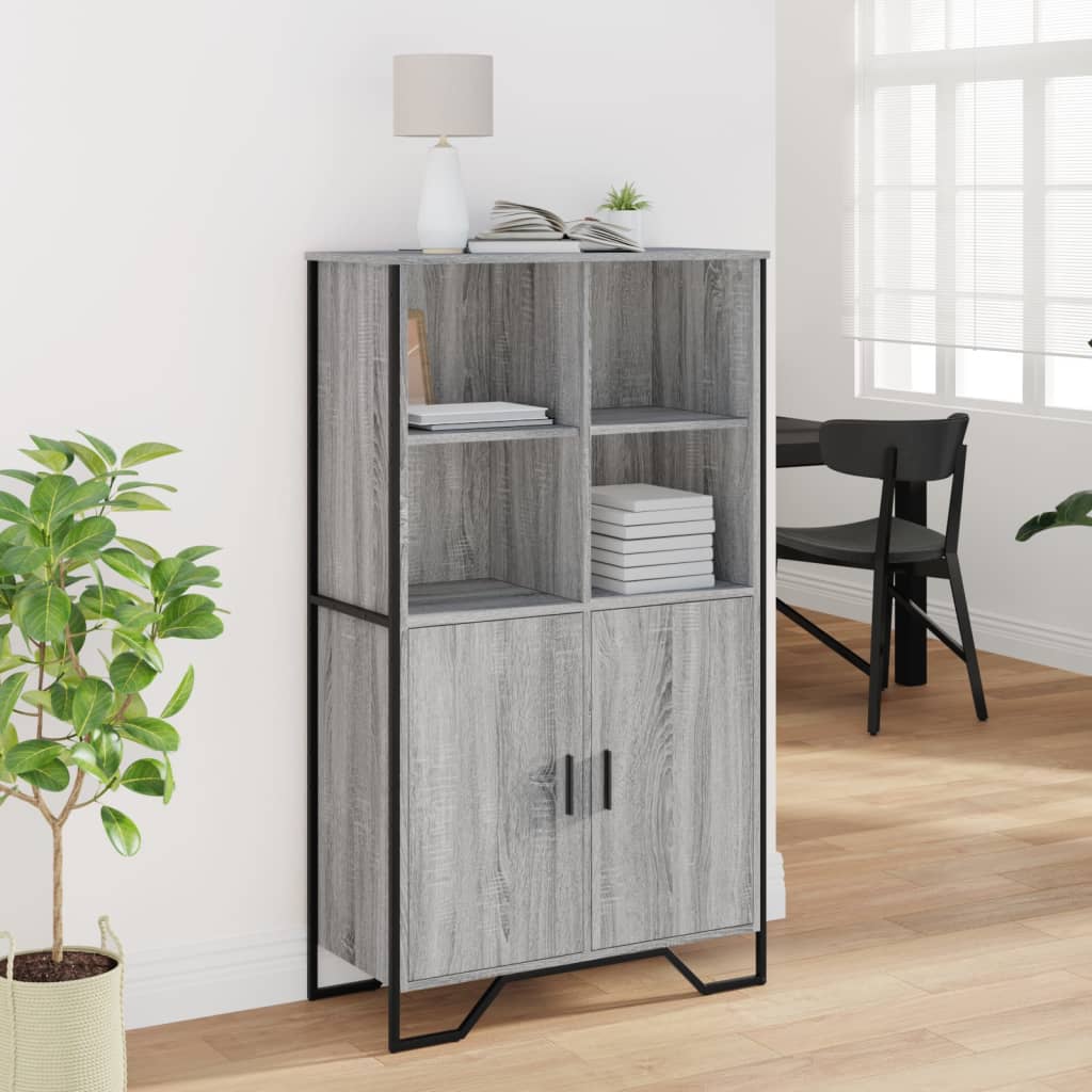 Visoka komoda boja hrasta 79,5x35,5x137,5 cm konstruirano drvo