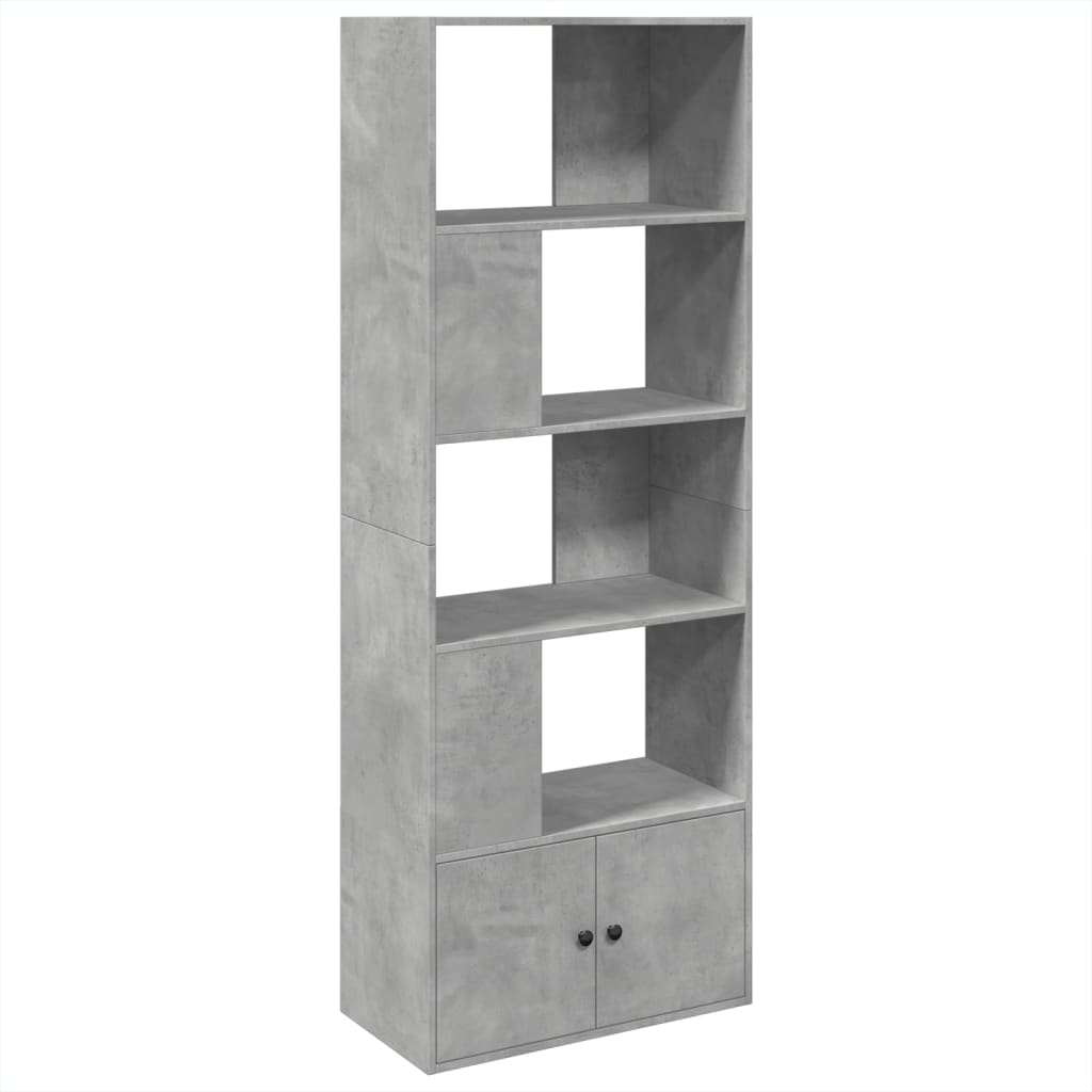 Regal za knjige boja betona 70 x 36 x 189 cm konstruirano drvo