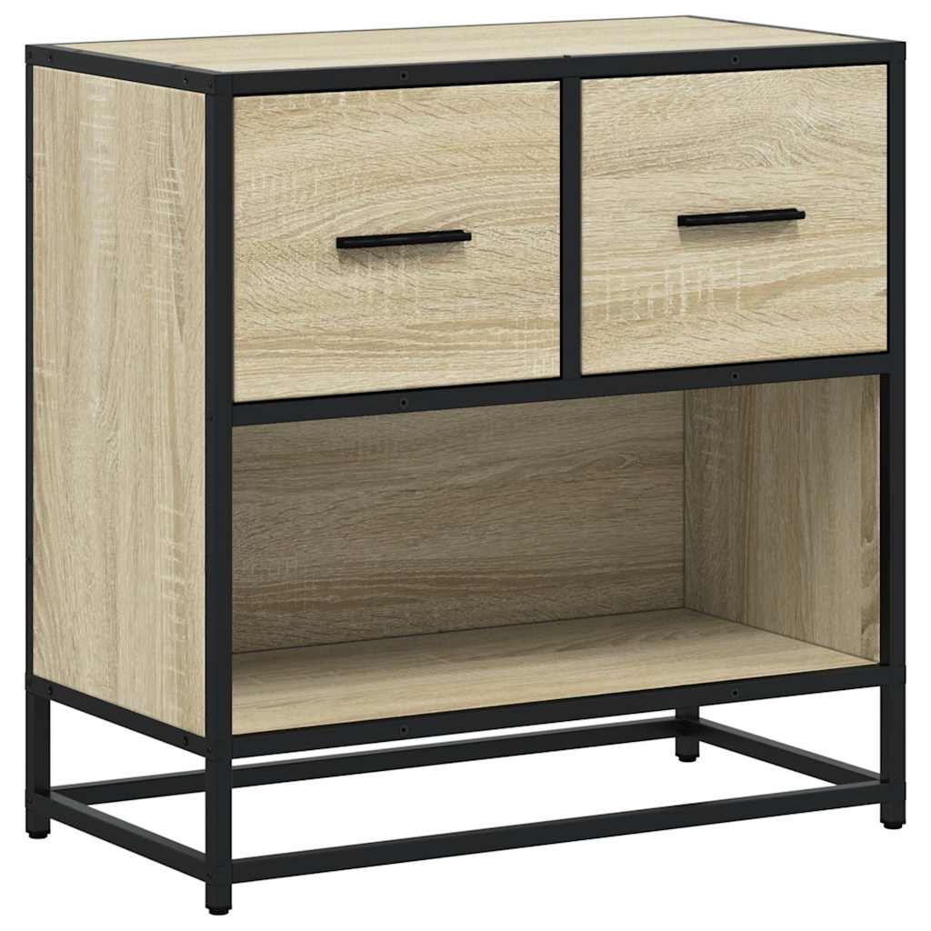 Noćni ormarić Sonoma hrast 60x31x60cm Konstruirano drvo i metal