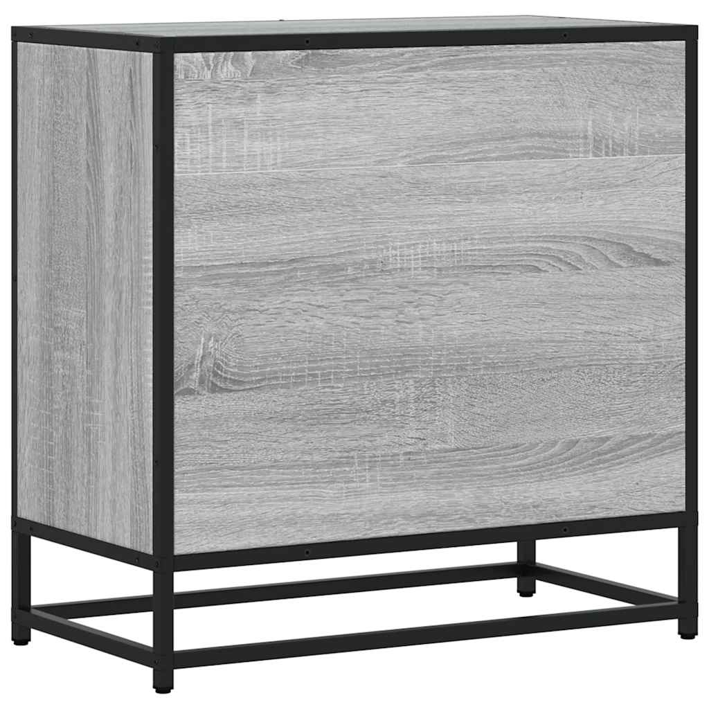 Noćni ormarić Sivi Sonoma 60x31x60 cm Konstruirano drvo i metal