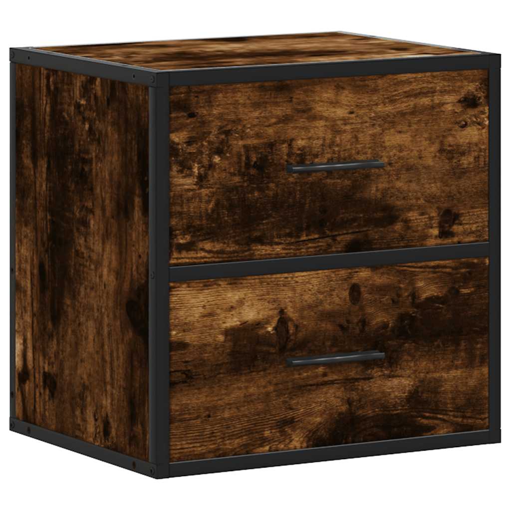 Zidni noćni ormarići 2 kom dimljeni hrast 40x31x39,5 cm