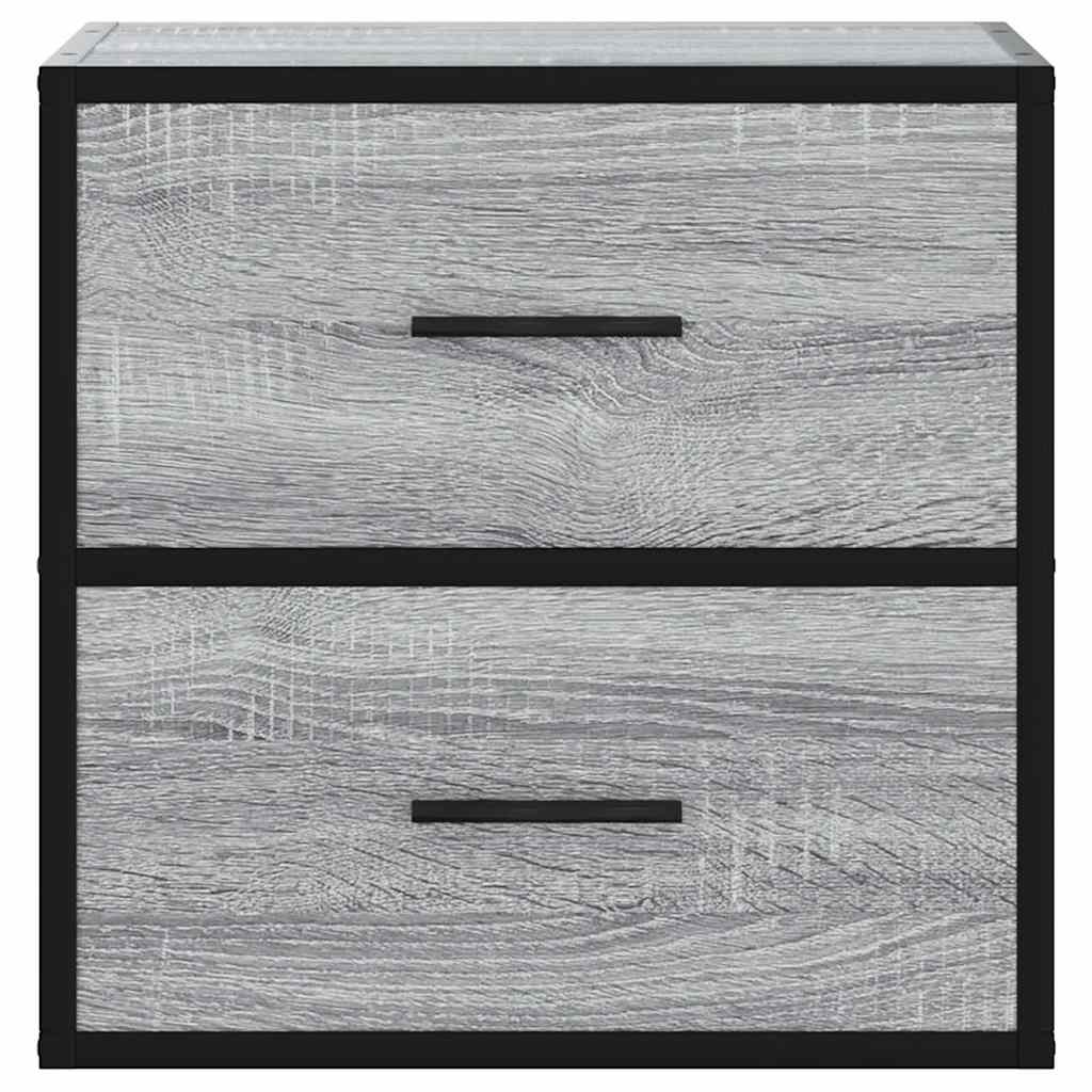 Zidni noćni ormarići 2 kom Sivi Sonoma 40x31x39,5 cm