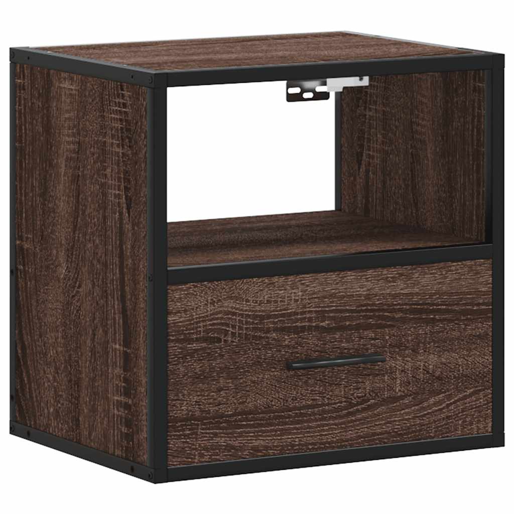 Zidni noćni ormarići 2 kom smeđi hrast 40x31x39,5 cm