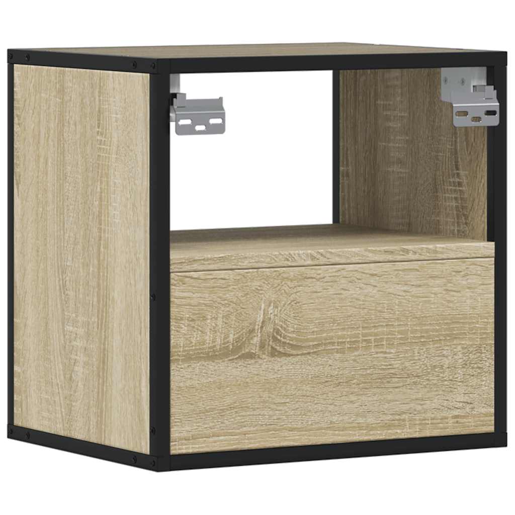 Zidni noćni ormarići 2 kom sonoma hrast 40x31x39,5 cm Smeđa