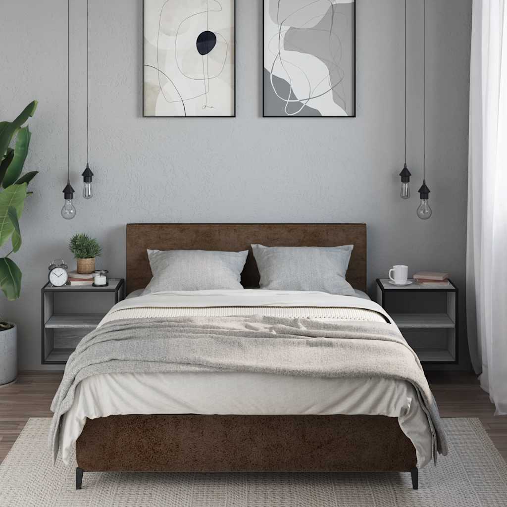 Zidni noćni ormarići 2 kom Sivi Sonoma 40x31x39,5 cm